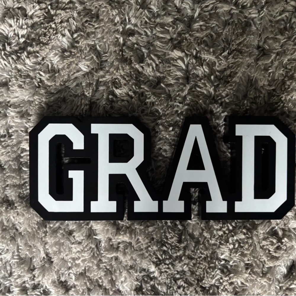 Black and White Graduation Party Sign